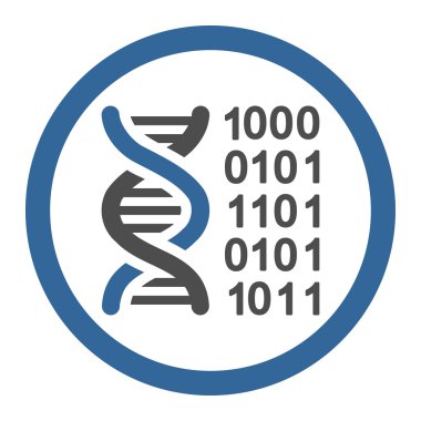 Genetik kod yuvarlak vektör simgesi