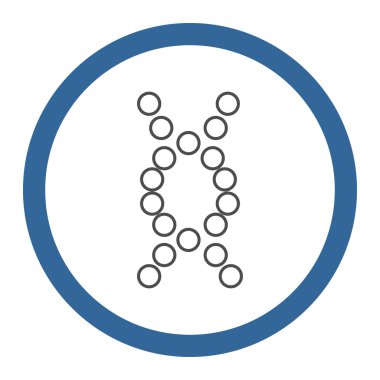DNA daire içinde vektör simgesi