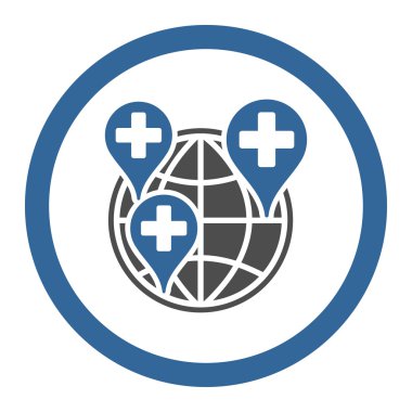 Vektör simgesi genel klinik şirket yuvarlak