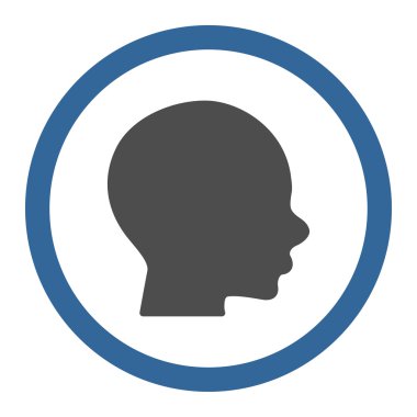 Kafa yuvarlak vektör simgesi