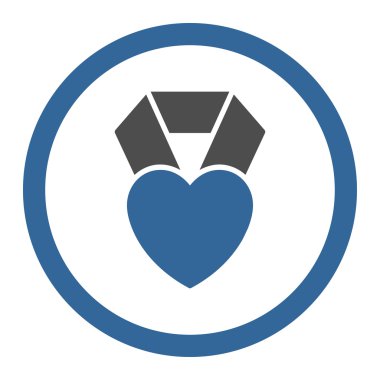 Kalp Ödülü daire içinde vektör simgesi