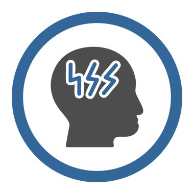 Head Sickness Circled Vector Icon