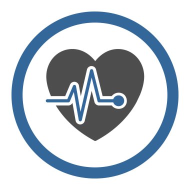 Heart Pulse Circled Vector Icon