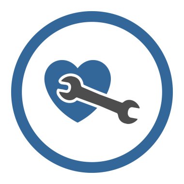 Kalp ameliyatı yuvarlak vektör simgesi