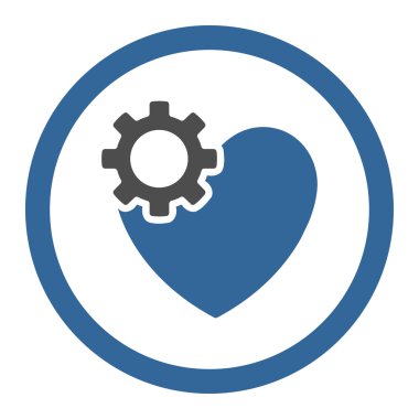 Kalp ameliyatı daire içinde vektör simgesi