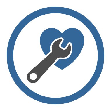 Kalp tedavisi daire içinde vektör simgesi