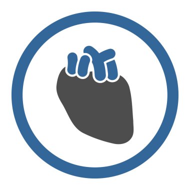 Kalp daire içinde vektör simgesi