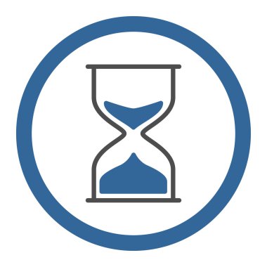 Kum saati yuvarlak vektör simgesi