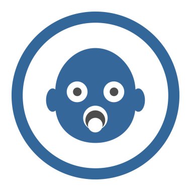 Bebek kafa daire içinde vektör simgesi