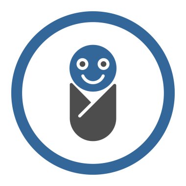 Bebek yuvarlak vektör simgesi