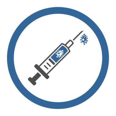 Enfeksiyon enjeksiyon daire içinde vektör simgesi