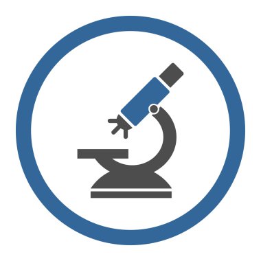Labs mikroskop daire içinde vektör simgesi
