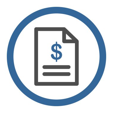 Fatura daire içinde vektör simgesi