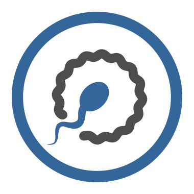 Döllenme yuvarlak vektör simgesi