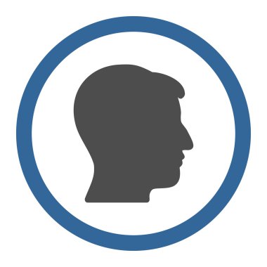 Man Head Circled Vector Icon