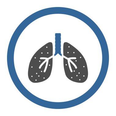 Akciğerler yuvarlak vektör simgesi