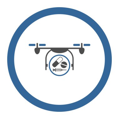 Medication Drone Rounded Vector Icon