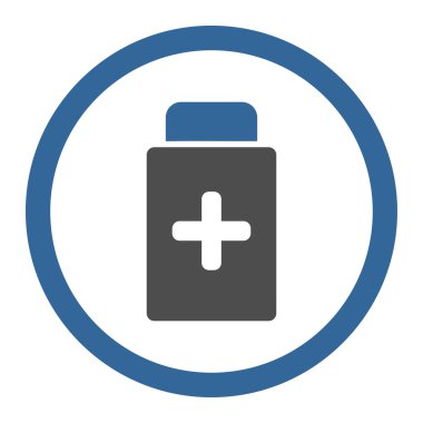 Medication Container Circled Vector Icon