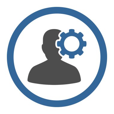 Migren daire içinde vektör simgesi