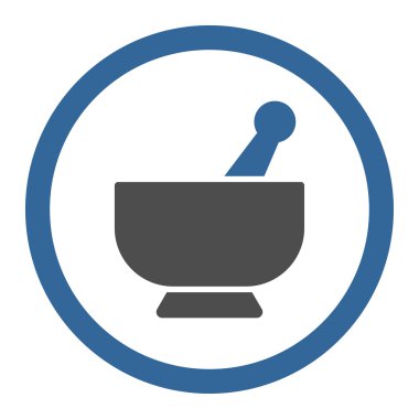 Harç daire içinde vektör simgesi