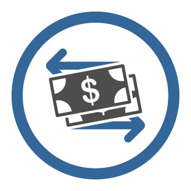 Money Exchange Circled Vector Icon