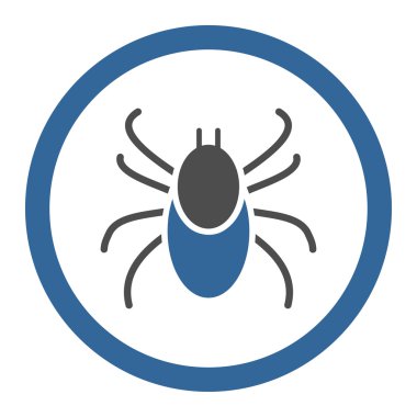 Mite yuvarlak vektör simgesi