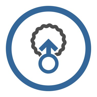 Ovum penetrasyon daire içinde vektör simgesi