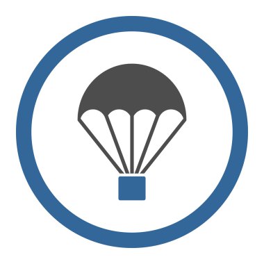 Paraşüt yuvarlak vektör simgesi