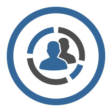 Hasta diyagramı yuvarlak vektör simgesi