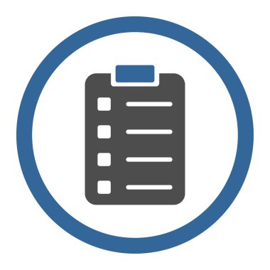 Defteri sayfası daire içinde vektör simgesi