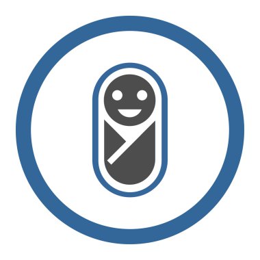 Yeni doğan yuvarlak vektör simgesi