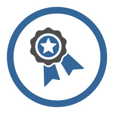 Kalite damgası yuvarlak vektör simgesi
