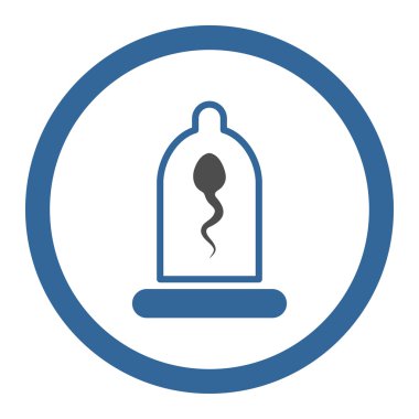 Doğum kontrolü sperm vektör simgesi daire
