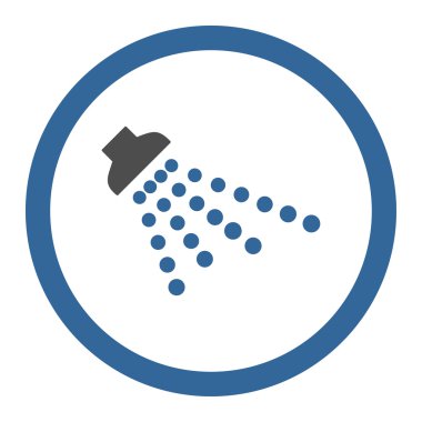 Duş daire içinde vektör simgesi