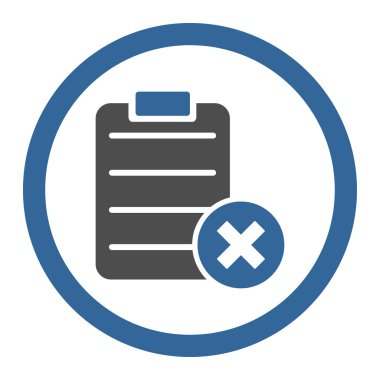 Sayfa daire içinde vektör simge reddetmek