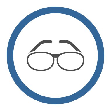 Gözlük yuvarlak vektör simgesi