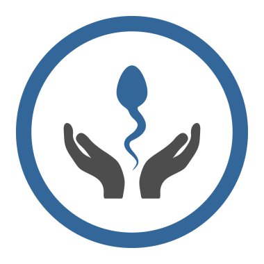 Sperm bakım daire içinde vektör simgesi