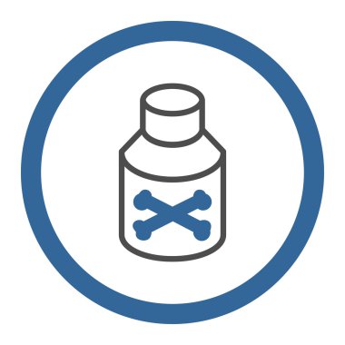 Poison Bottle Circled Vector Icon