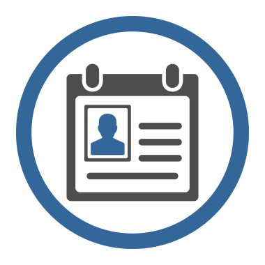 Kişisel rozet yuvarlak vektör simgesi