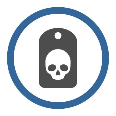 Dead Label Circled Vector Icon