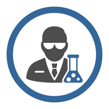 Bilim adamı daire içinde vektör simgesi