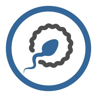 Sperm penetrasyon daire içinde vektör simgesi