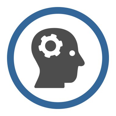 Düşünme yuvarlak vektör simgesi