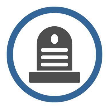 Mezar taşı yuvarlak vektör simgesi