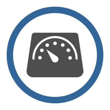 Ağırlık ölçer yuvarlak vektör simgesi