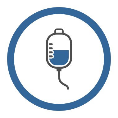 Terapi damlalık daire içinde vektör simgesi