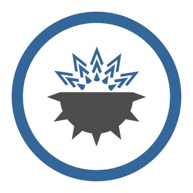 Viral yapı daire içinde vektör simgesi