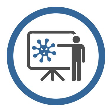 Virüs rapor vektör simge yuvarlak