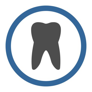 Diş yuvarlak vektör simgesi