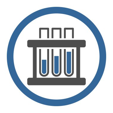 Test tüpleri daire içinde vektör simgesi